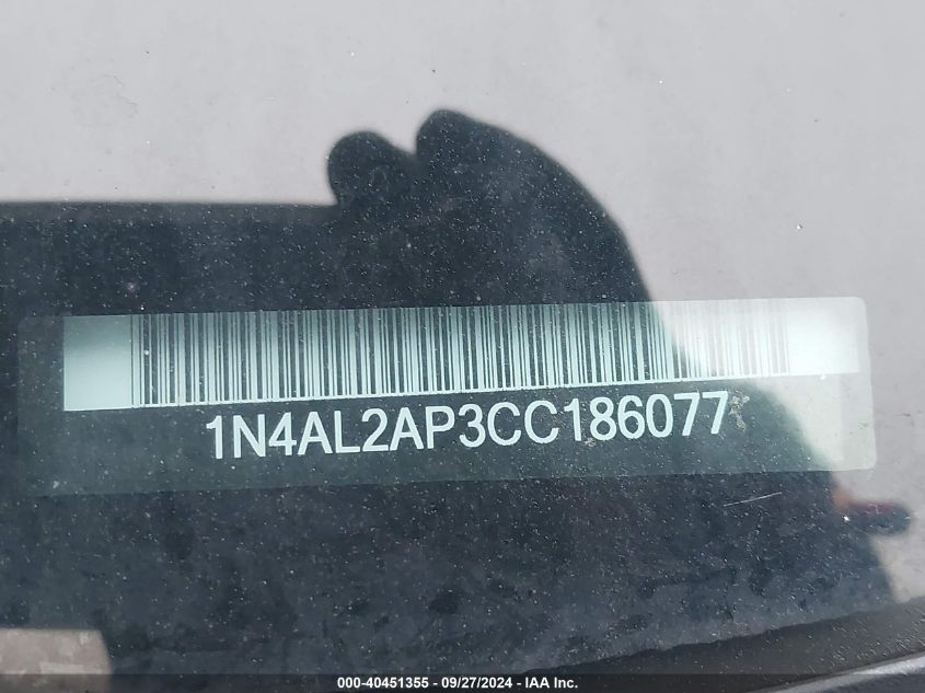 1N4AL2AP3CC186077 2012 Nissan Altima 2.5 S