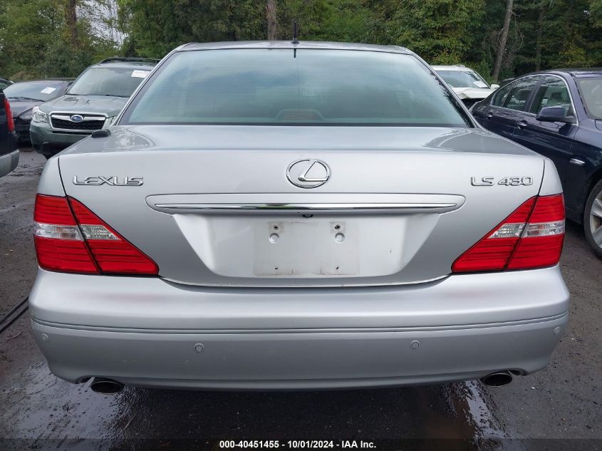 2005 Lexus Ls 430 VIN: JTHBN36F455022261 Lot: 40451455