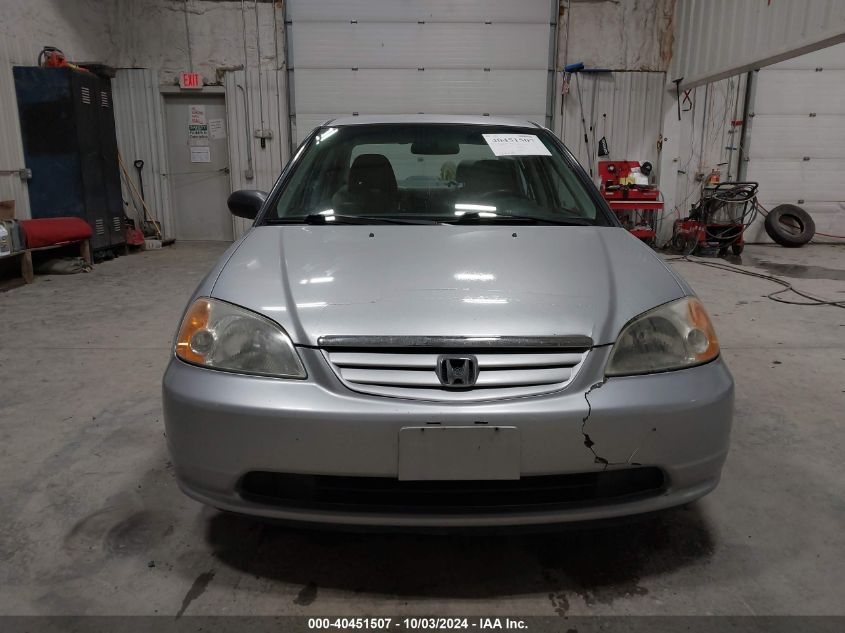 2003 Honda Civic Lx VIN: 2HGES16563H598475 Lot: 40451507