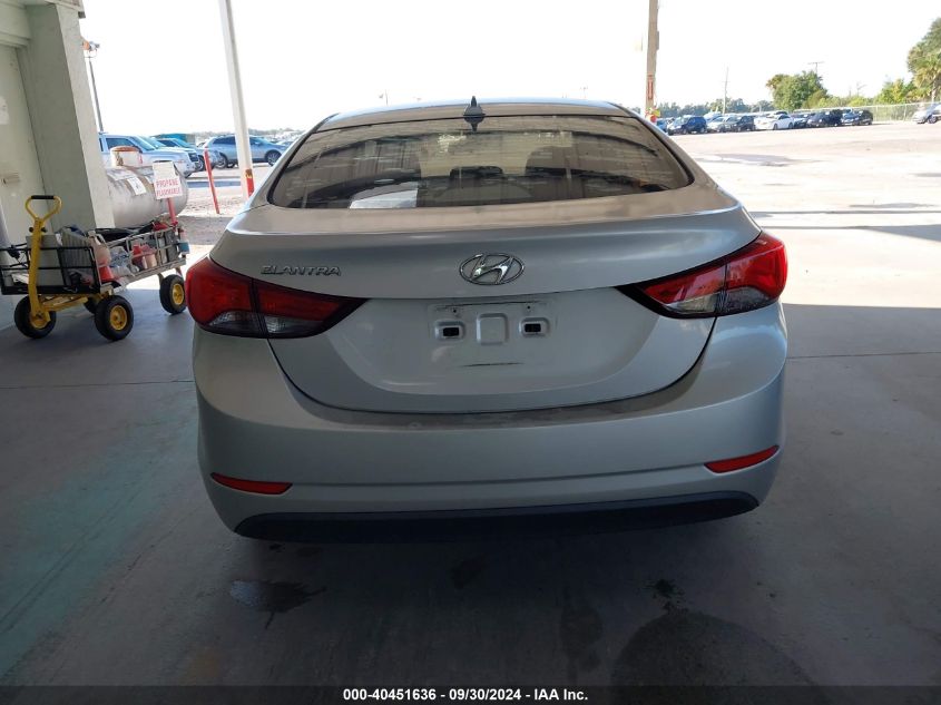 2016 Hyundai Elantra Se/Sport/Limited VIN: 5NPDH4AE3GH785204 Lot: 40451636