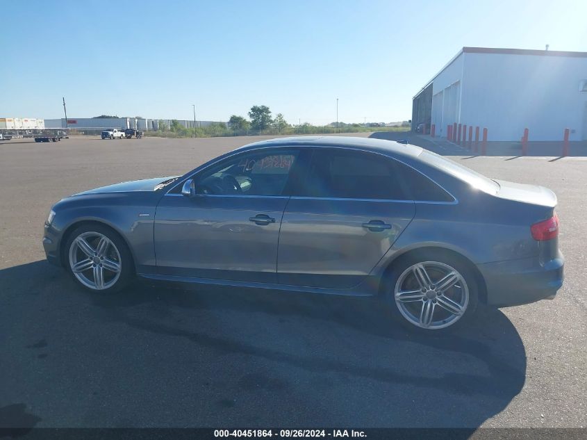 2014 Audi S4 Premium Plus VIN: WAUBGAFL8EA066354 Lot: 40451864