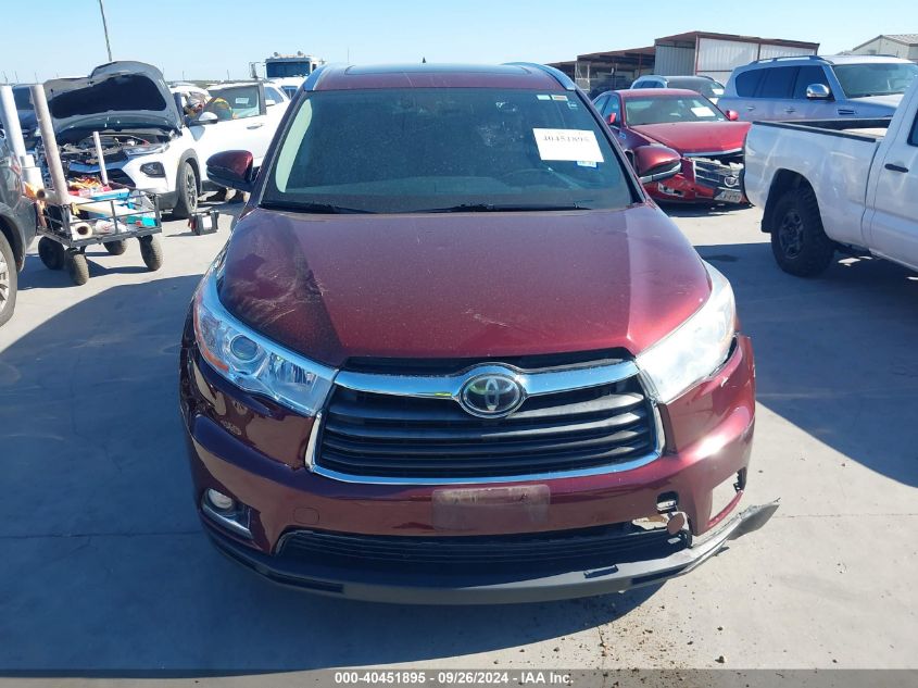 2016 Toyota Highlander Limited Platinum V6 VIN: 5TDDKRFH1GS314177 Lot: 40451895