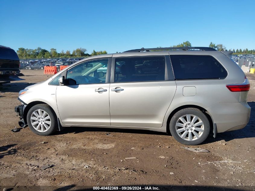 2017 Toyota Sienna Limited Premium 7 Passenger VIN: 5TDDZ3DC7HS159863 Lot: 40452369