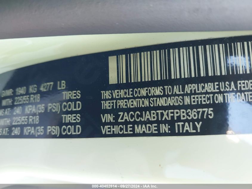 ZACCJABTXFPB36775 2015 Jeep Renegade Latitude