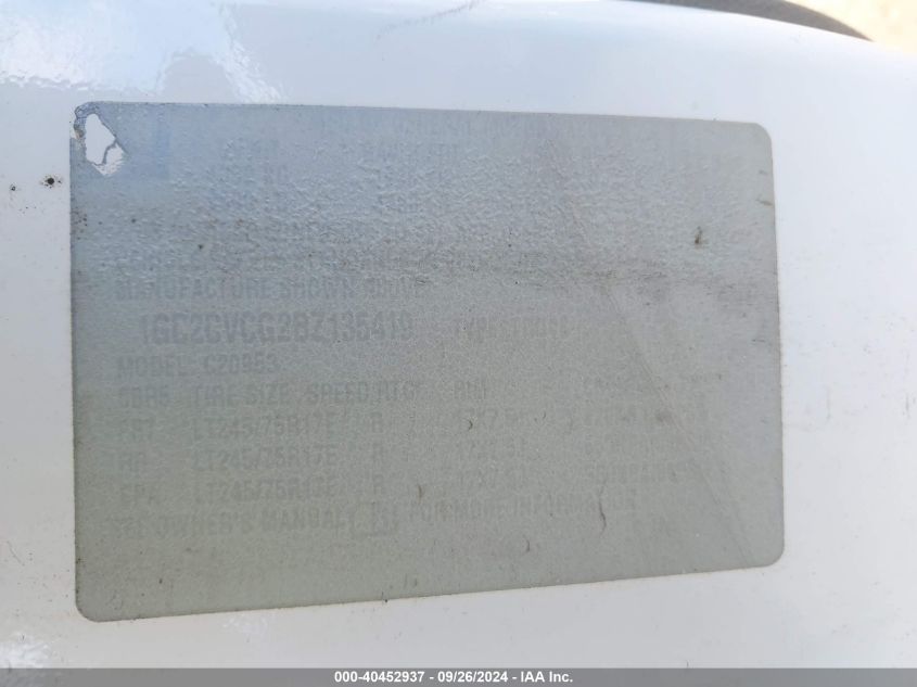 1GC2CVCG2BZ135419 2011 Chevrolet Silverado 2500Hd Work Truck