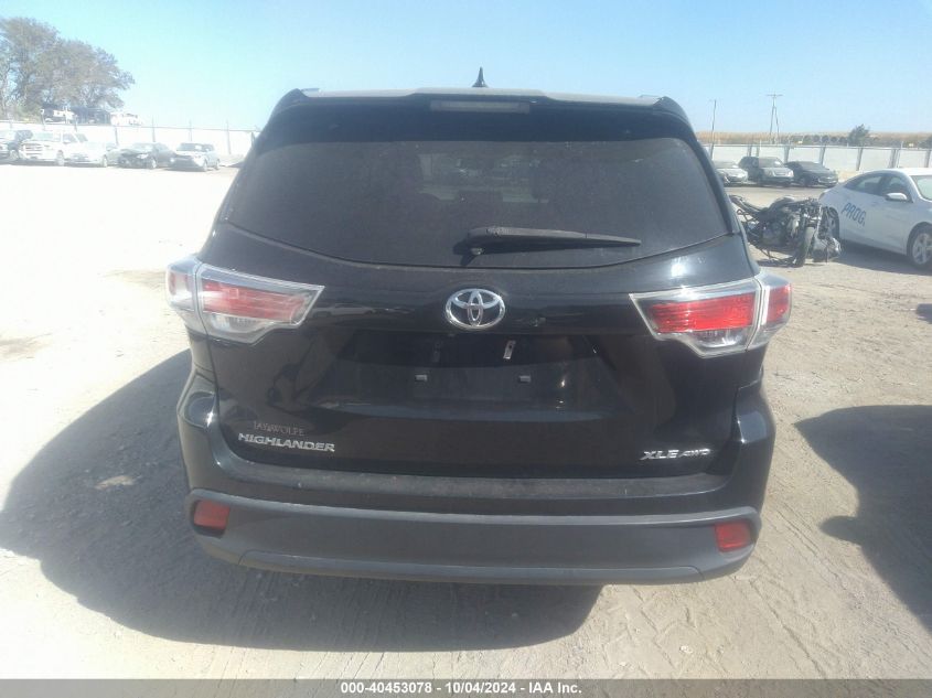 5TDJKRFH5FS170795 2015 Toyota Highlander Xle V6