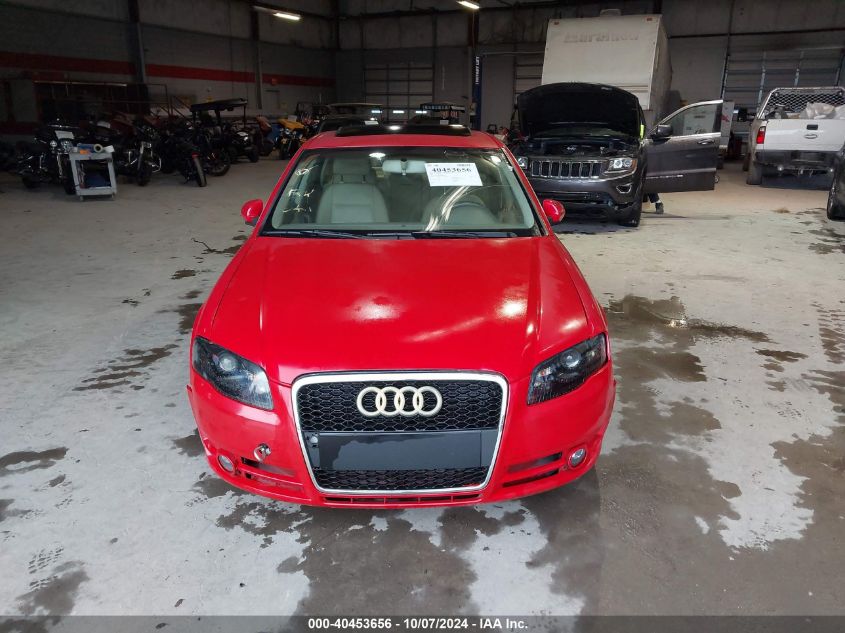 2008 Audi A4 2.0T Quattro VIN: WAUDF78E58A095280 Lot: 40453656