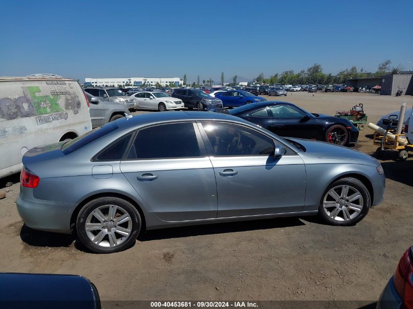 2011 Audi A4 2.0T Premium VIN: WAUBFAFL4BN050742 Lot: 40453681