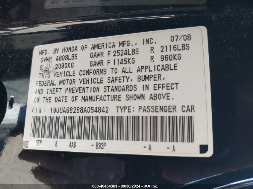 19UUA66268A054842 2008 Acura Tl 3.2