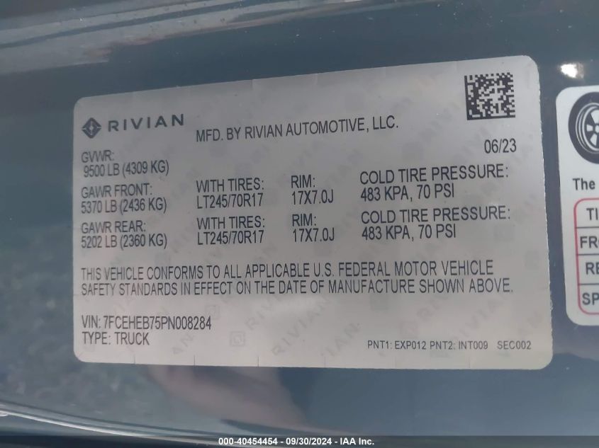 7FCEHEB75PN008284 2023 Rivian Edv 700