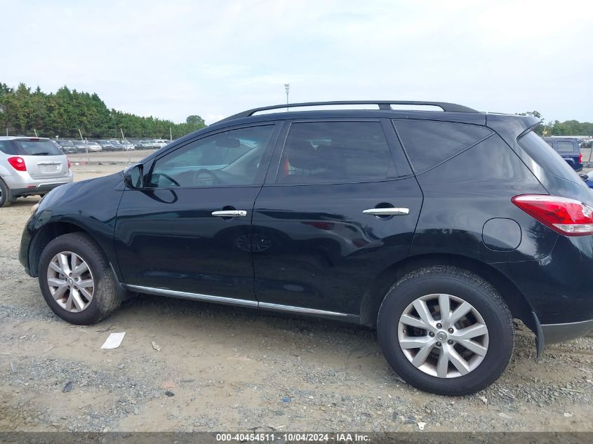 2013 Nissan Murano Sl VIN: JN8AZ1MWXDW316656 Lot: 40454511