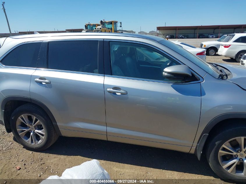 2015 Toyota Highlander Xle V6 VIN: 5TDKKRFHXFS049457 Lot: 40455066