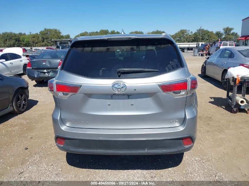 2015 Toyota Highlander Xle V6 VIN: 5TDKKRFHXFS049457 Lot: 40455066