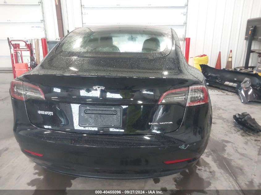 2022 Tesla Model 3 Long Range Dual Motor All-Wheel Drive VIN: 5YJ3E1EB3NF185037 Lot: 40455096