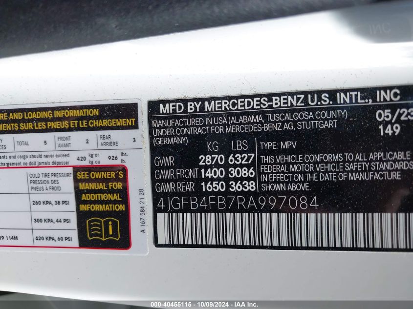 4JGFB4FB7RA997084 2024 Mercedes-Benz Gle 350 4Matic