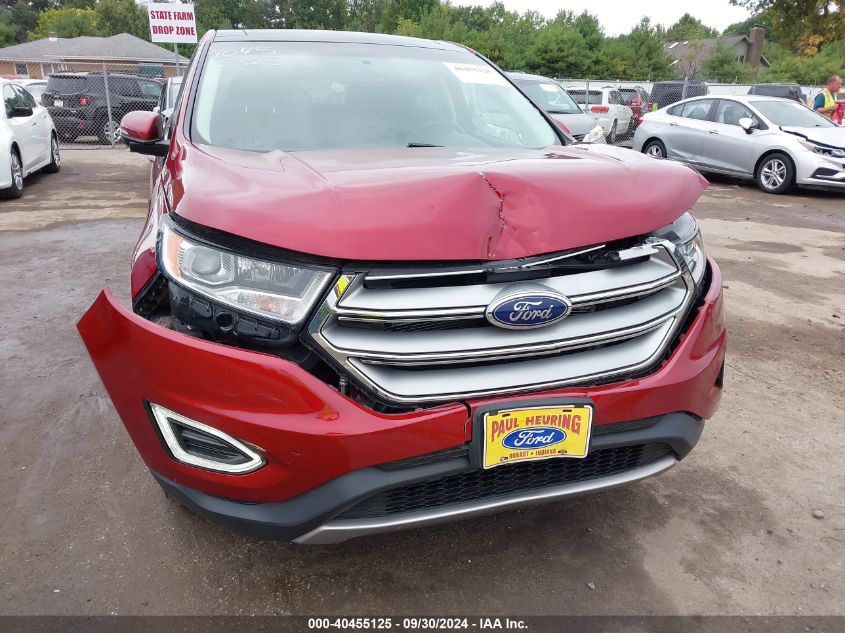 2016 Ford Edge Sel VIN: 2FMPK4J8XGBC04894 Lot: 40455125