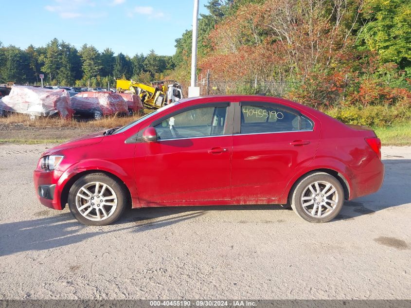 2012 Chevrolet Sonic 2Lt VIN: 1G1JC5SH8C4162380 Lot: 40455190