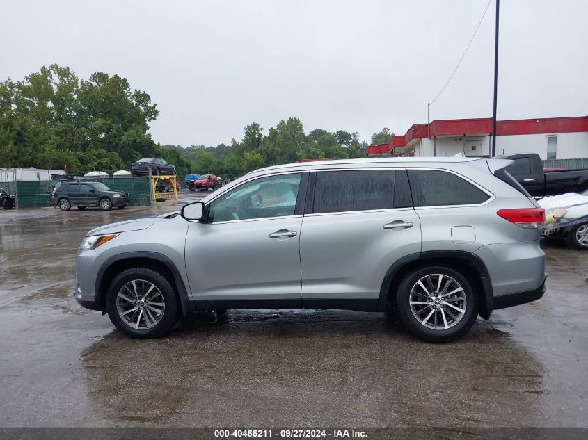 2019 Toyota Highlander Xle VIN: 5TDJZRFH1KS589698 Lot: 40455211