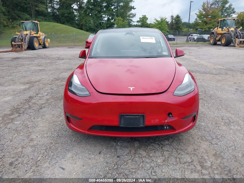 2022 Tesla Model Y Performance Dual Motor All-Wheel Drive VIN: 7SAYGDEF3NF523589 Lot: 40455398