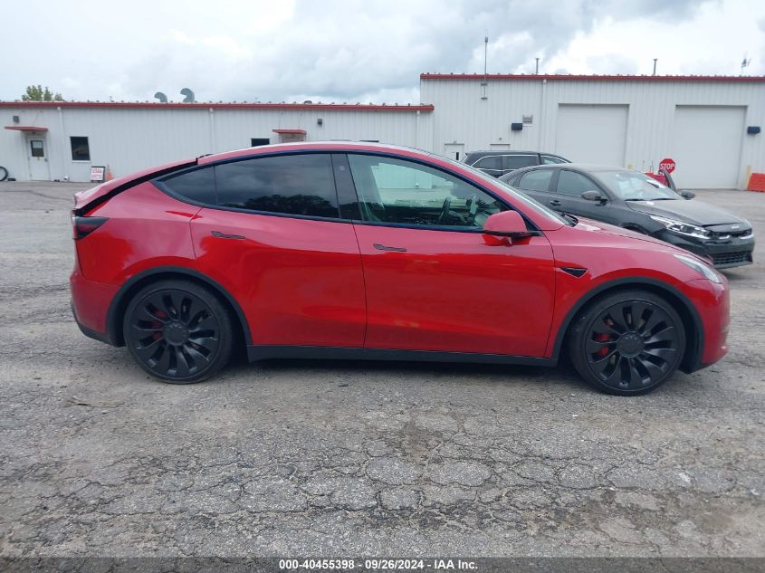 2022 Tesla Model Y Performance Dual Motor All-Wheel Drive VIN: 7SAYGDEF3NF523589 Lot: 40455398