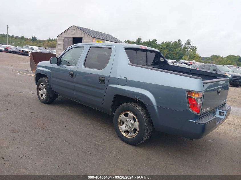2007 HONDA RIDGELINE VIN: 2HJYK16277H526672
