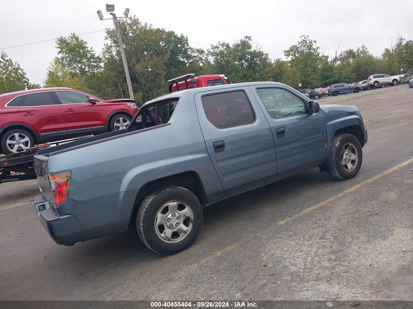 2007 HONDA RIDGELINE VIN: 2HJYK16277H526672