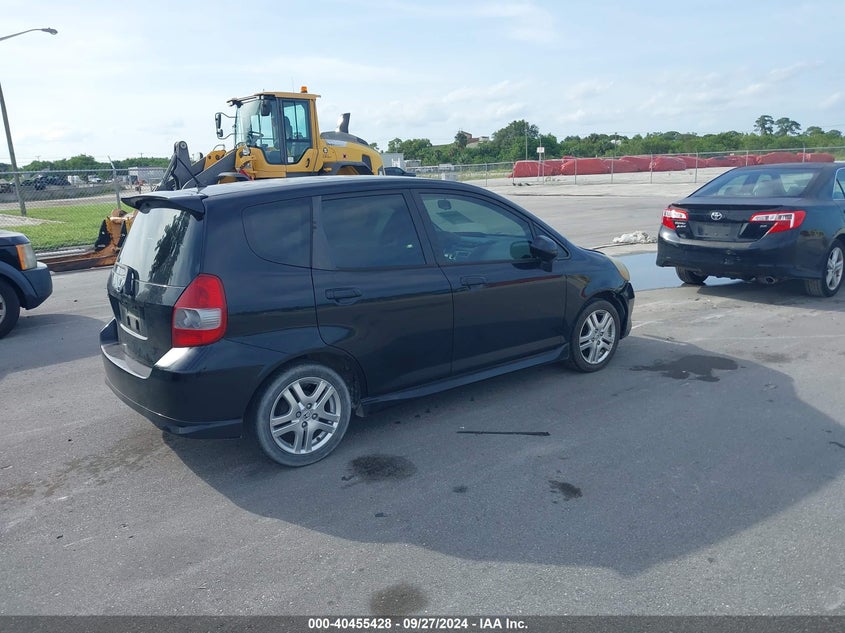 2007 HONDA FIT VIN: JHMGD38637S025940