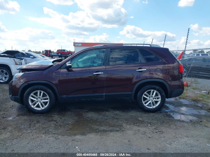 2014 Kia Sorento Lx VIN: 5XYKT3A67EG465090 Lot: 40455465