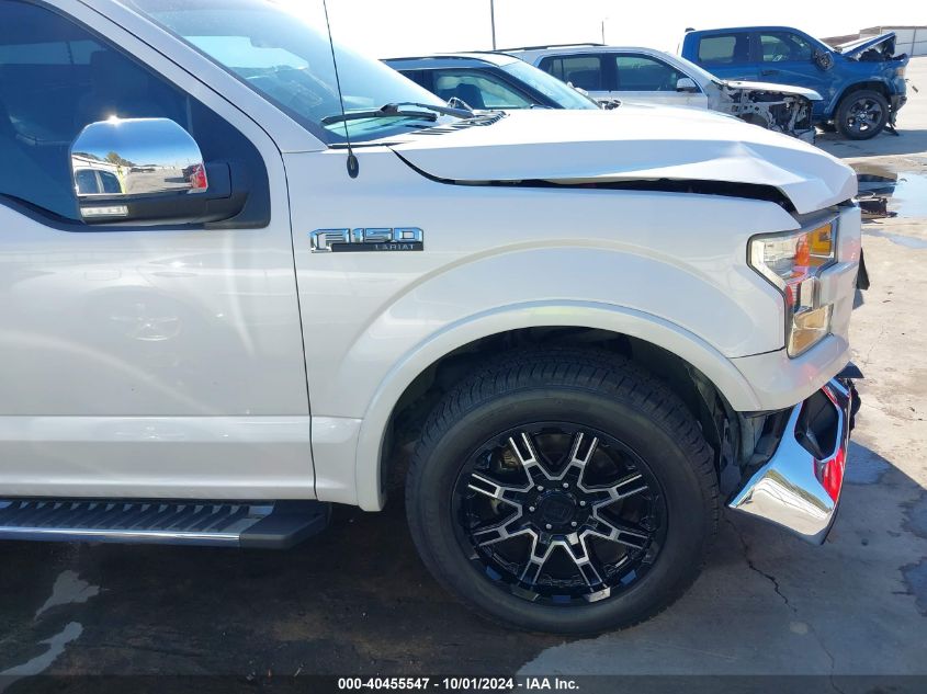 2016 Ford F-150 Lariat VIN: 1FTEW1CF7GKE10853 Lot: 40455547