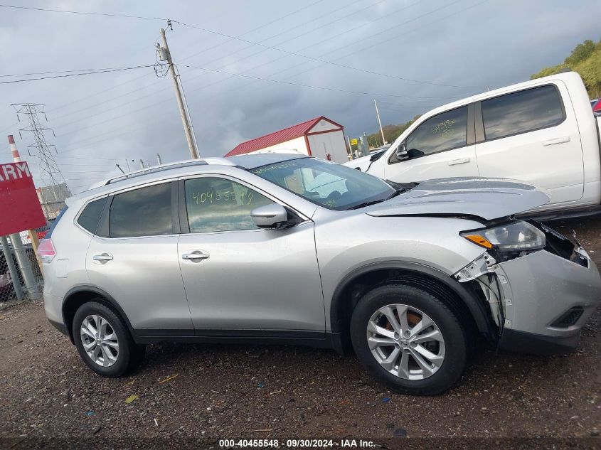 2016 Nissan Rogue Sv VIN: KNMAT2MV5GP675082 Lot: 40455548