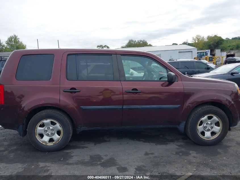 2011 Honda Pilot Lx VIN: 5FNYF3H24BB028817 Lot: 40456011