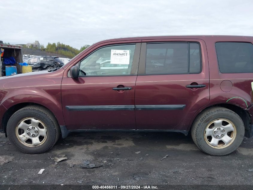 2011 Honda Pilot Lx VIN: 5FNYF3H24BB028817 Lot: 40456011