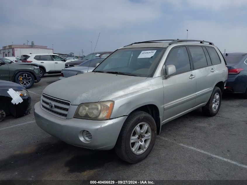 2003 Toyota Highlander V6 VIN: JTEHF21A830142407 Lot: 40456829