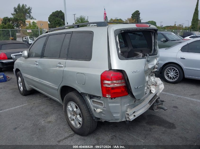 2003 Toyota Highlander V6 VIN: JTEHF21A830142407 Lot: 40456829