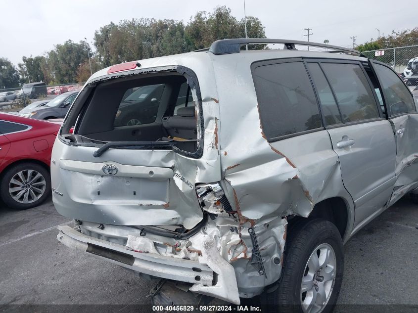 2003 Toyota Highlander V6 VIN: JTEHF21A830142407 Lot: 40456829