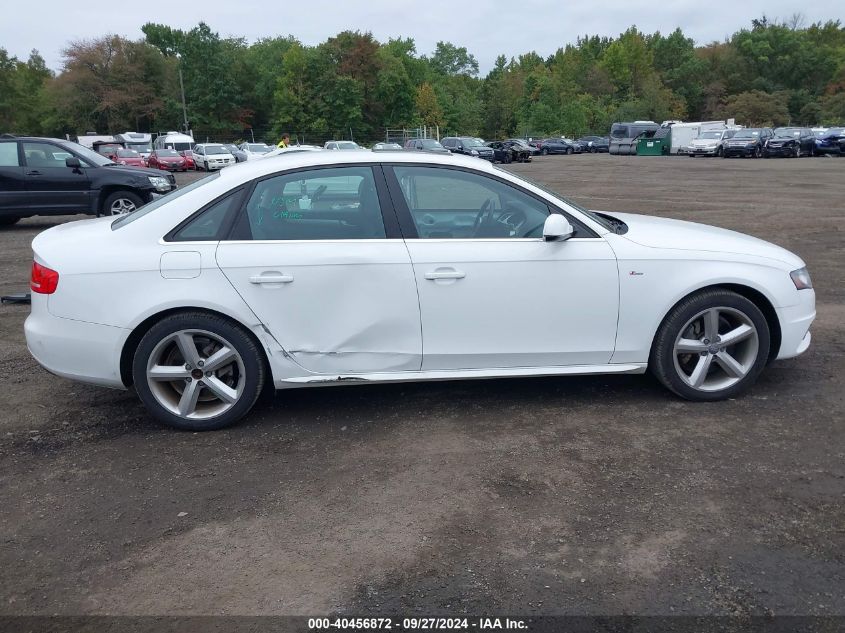 2012 Audi A4 2.0T Premium VIN: WAUFFAFLXCA102286 Lot: 40456872