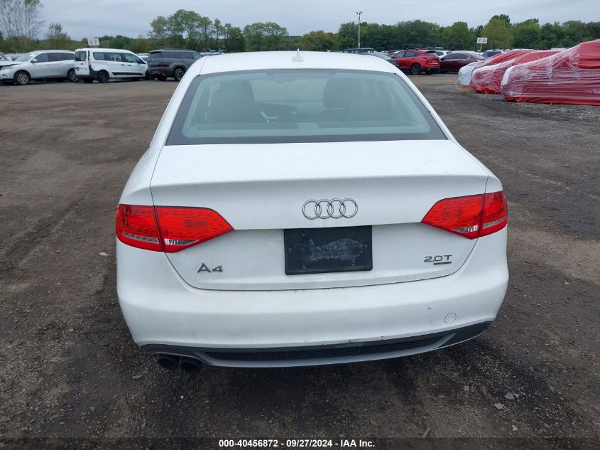 2012 Audi A4 2.0T Premium VIN: WAUFFAFLXCA102286 Lot: 40456872