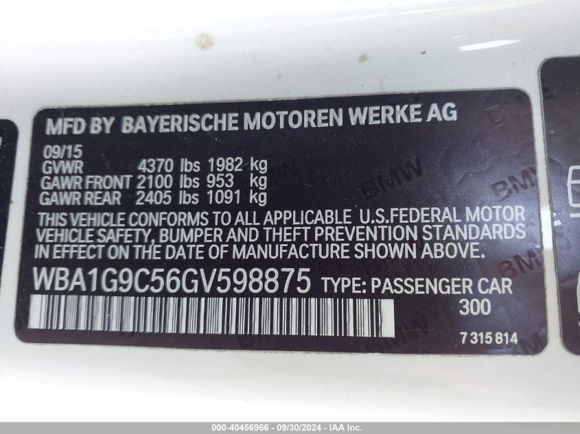 WBA1G9C56GV598875 2016 BMW 228I xDrive