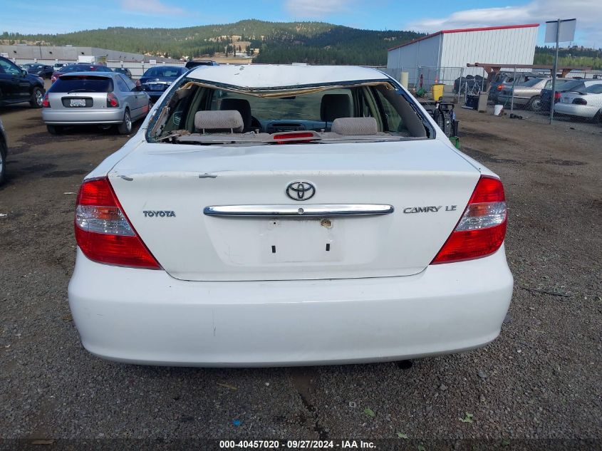 2004 Toyota Camry Le VIN: 4T1BE32K34U262843 Lot: 40457020