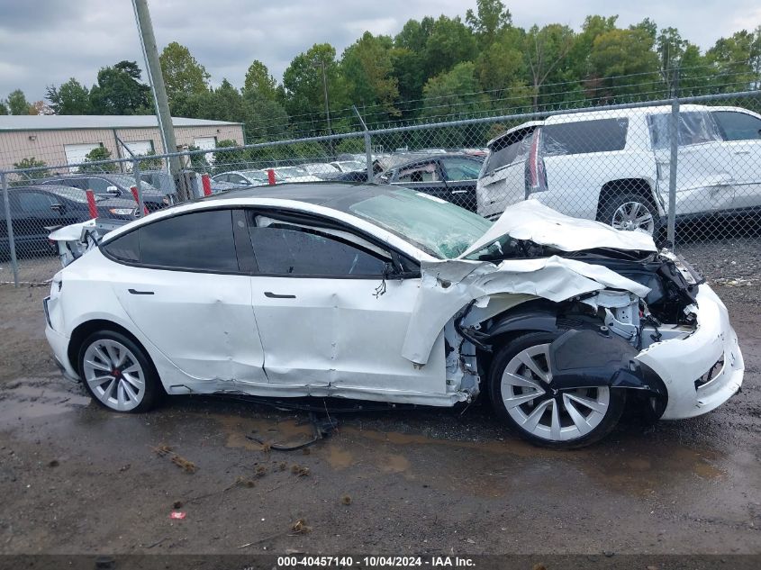 2021 Tesla Model 3 Standard Range Plus Rear-Wheel Drive VIN: 5YJ3E1EA4MF870332 Lot: 40457140