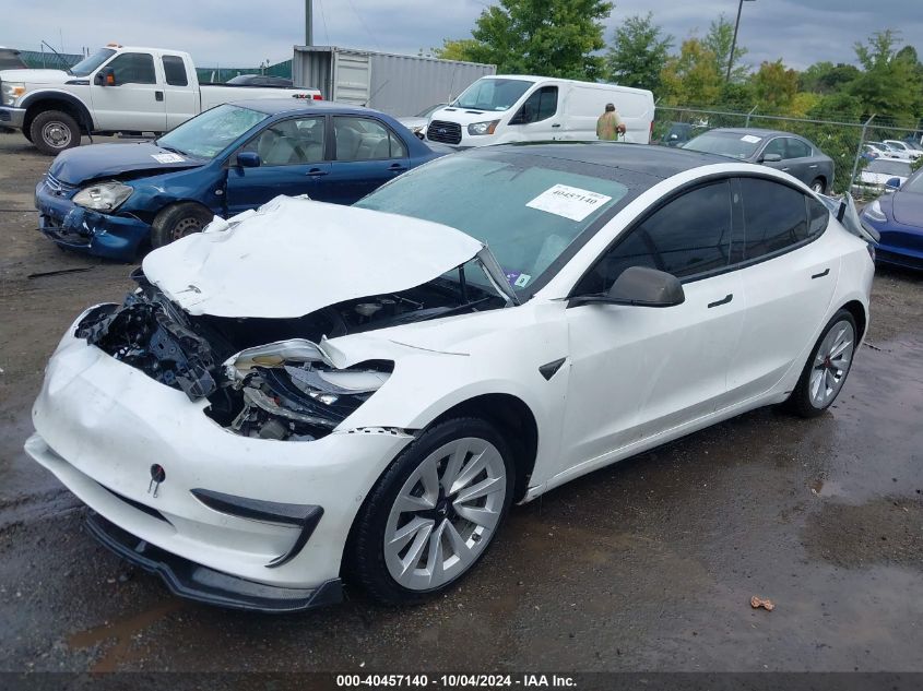 2021 Tesla Model 3 Standard Range Plus Rear-Wheel Drive VIN: 5YJ3E1EA4MF870332 Lot: 40457140