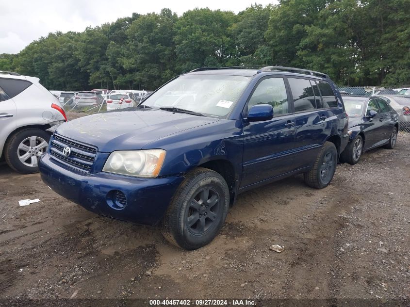 2001 Toyota Highlander V6 VIN: JTEHF21AX10032228 Lot: 40457402