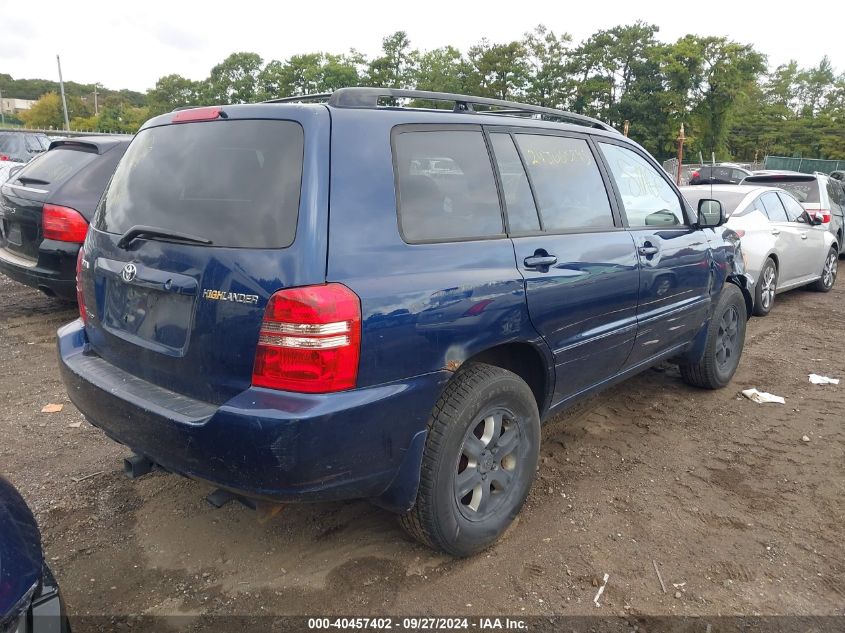 2001 Toyota Highlander V6 VIN: JTEHF21AX10032228 Lot: 40457402