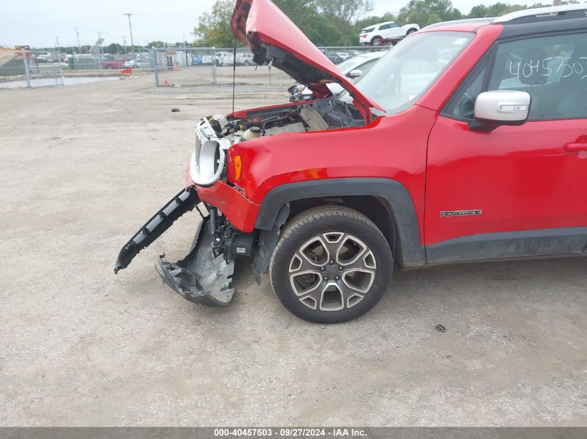 2016 Jeep Renegade Limited VIN: ZACCJBDT6GPD36394 Lot: 40457503