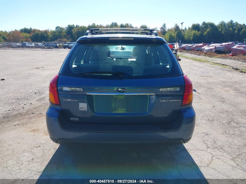 2006 Subaru Outback 2.5I VIN: 4S4BP61C067341507 Lot: 40457510