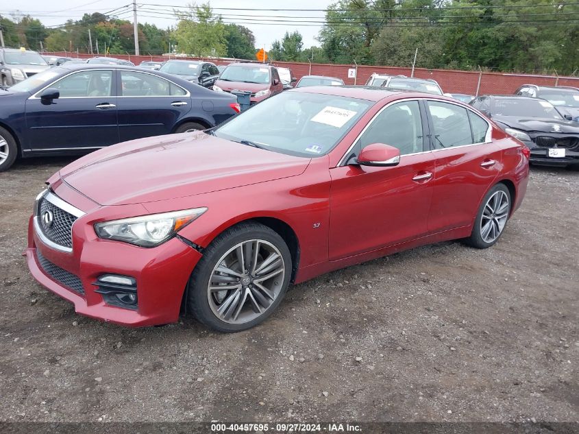 VIN JN1BV7AR9EM696361 2014 Infiniti Q50, Sport no.2