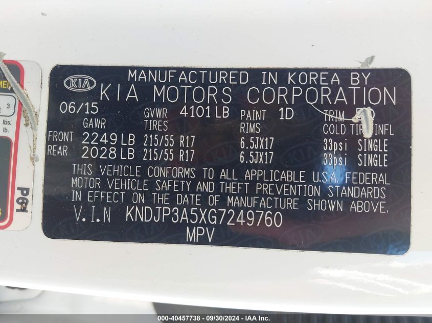 KNDJP3A5XG7249760 2016 Kia Soul +