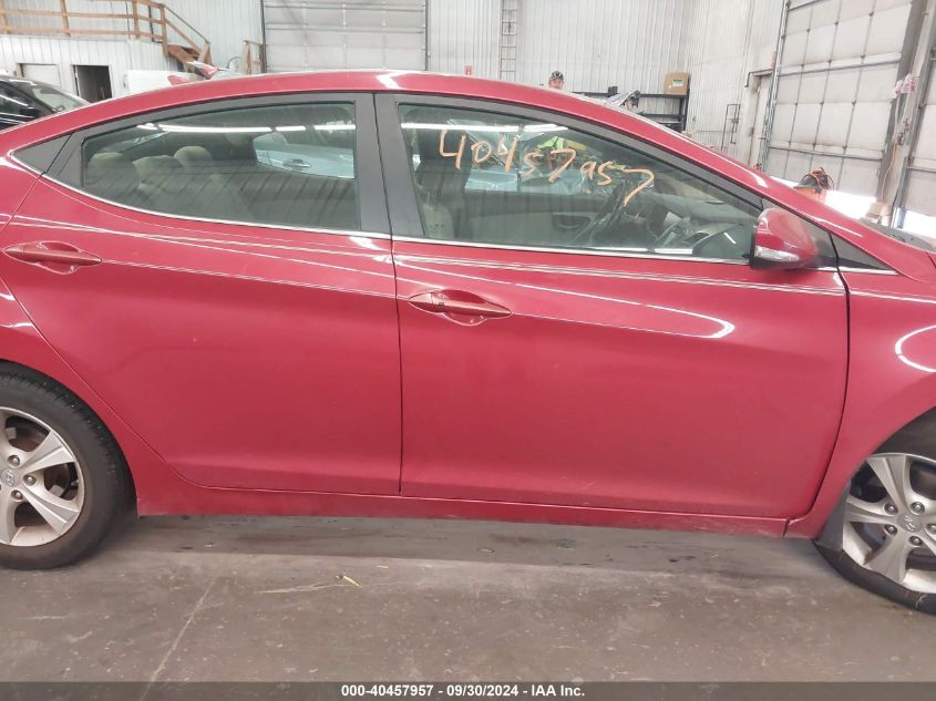 2016 Hyundai Elantra Se/Sport/Limited VIN: KMHDH4AEXGU558500 Lot: 40457957