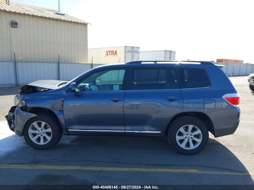 2013 Toyota Highlander Base Plus V6 VIN: 5TDZK3EH6DS101046 Lot: 40458145