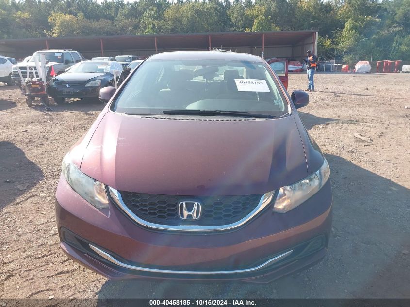 2013 Honda Civic Lx VIN: 19XFB2F55DE025525 Lot: 40458185